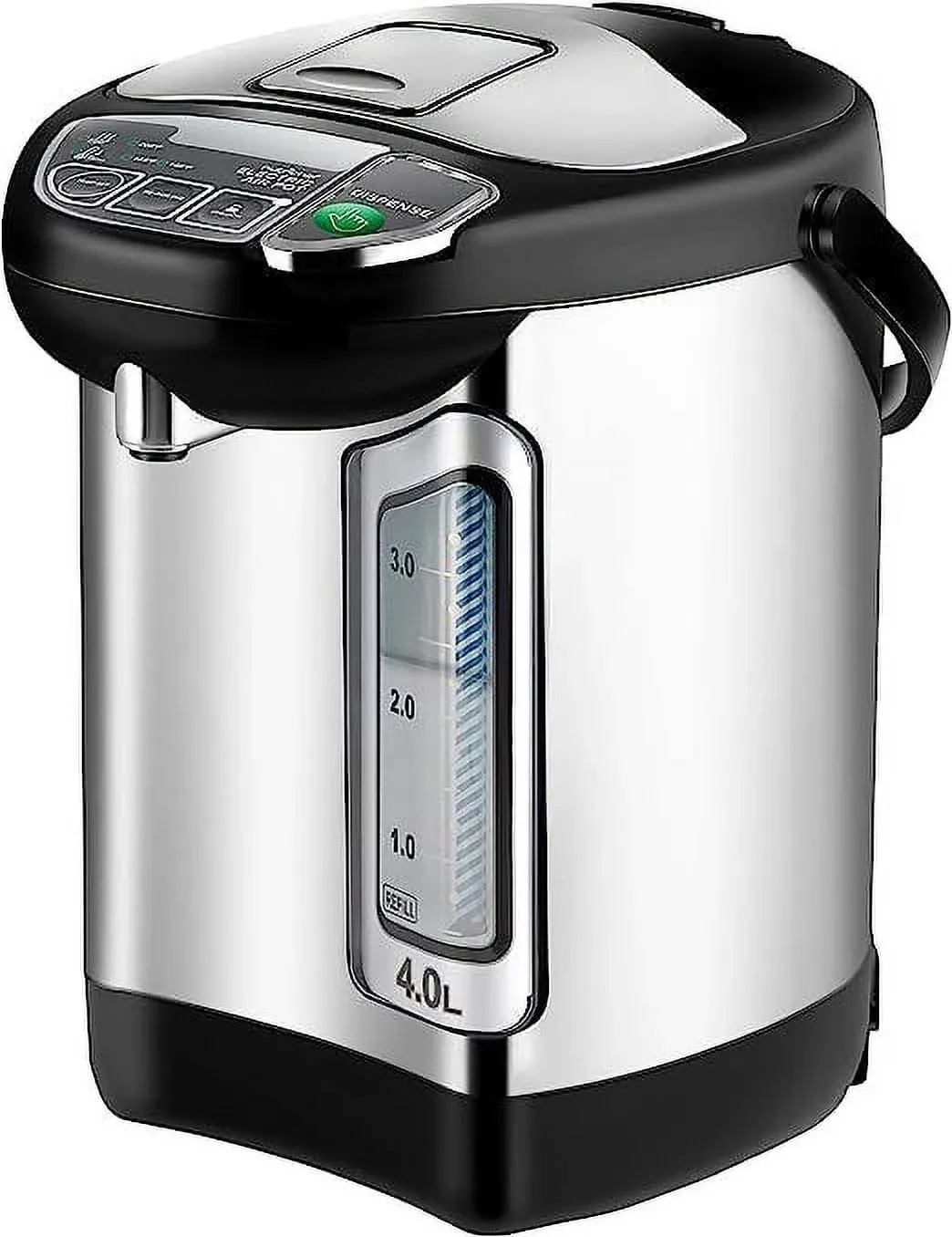 NutriChef Electric Water Boiler and Warmer - 4L Stainless Steel Hot Water Dispenser