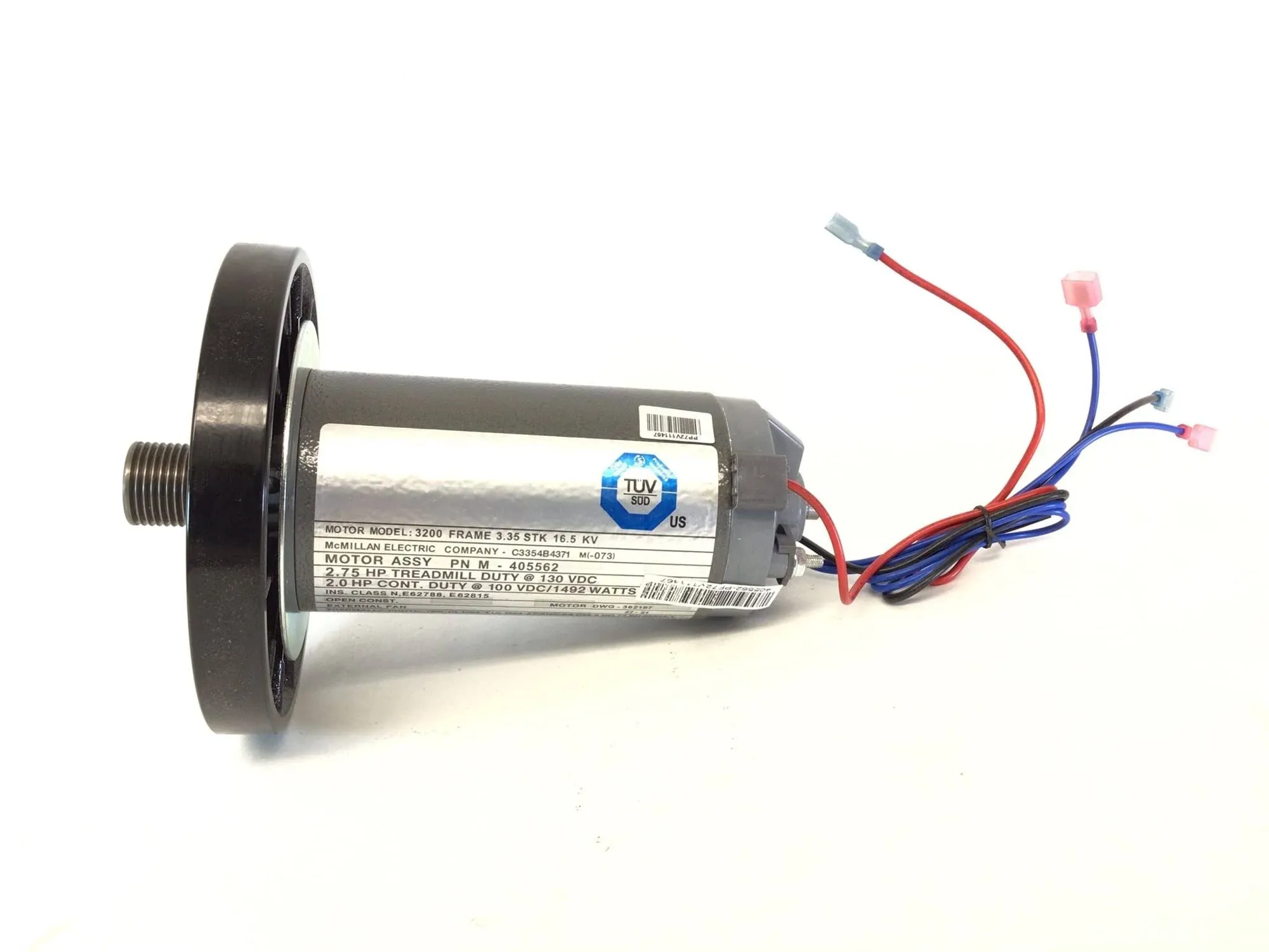 Permanent Magnet DC Motor with Flywheel 130VDC/1492 Watts, 2.75 HP, Powerful Treadmill Motor for Smooth Operation Easy Replacement, P/N 405591 Work with Freemotion Smart-Run 2.0