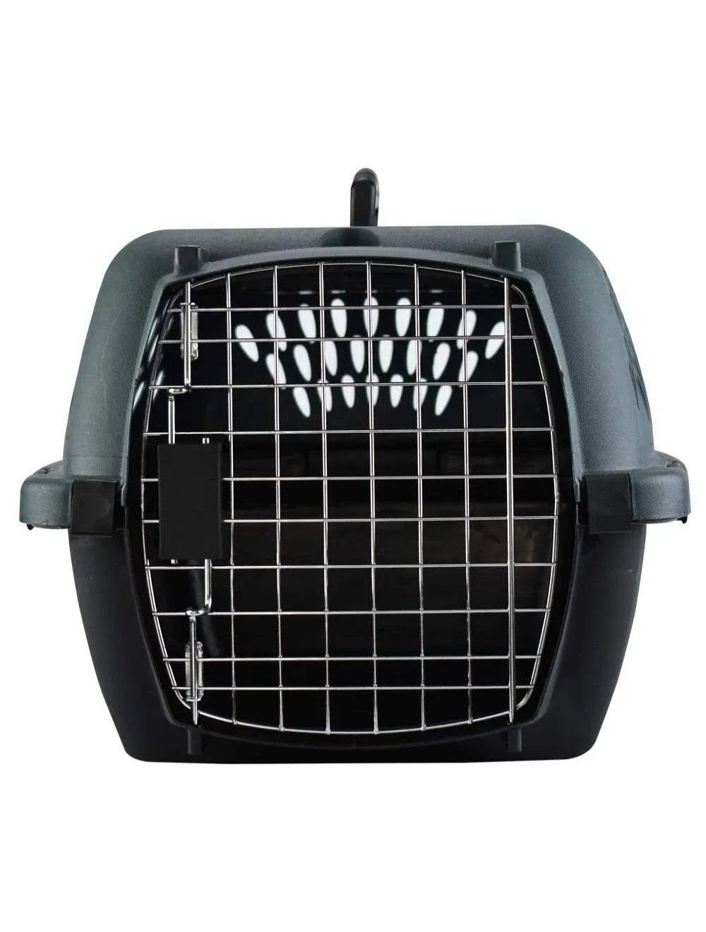 Aspen Pet Porter Heavy Duty Pet Carrier Storm Gray and Black