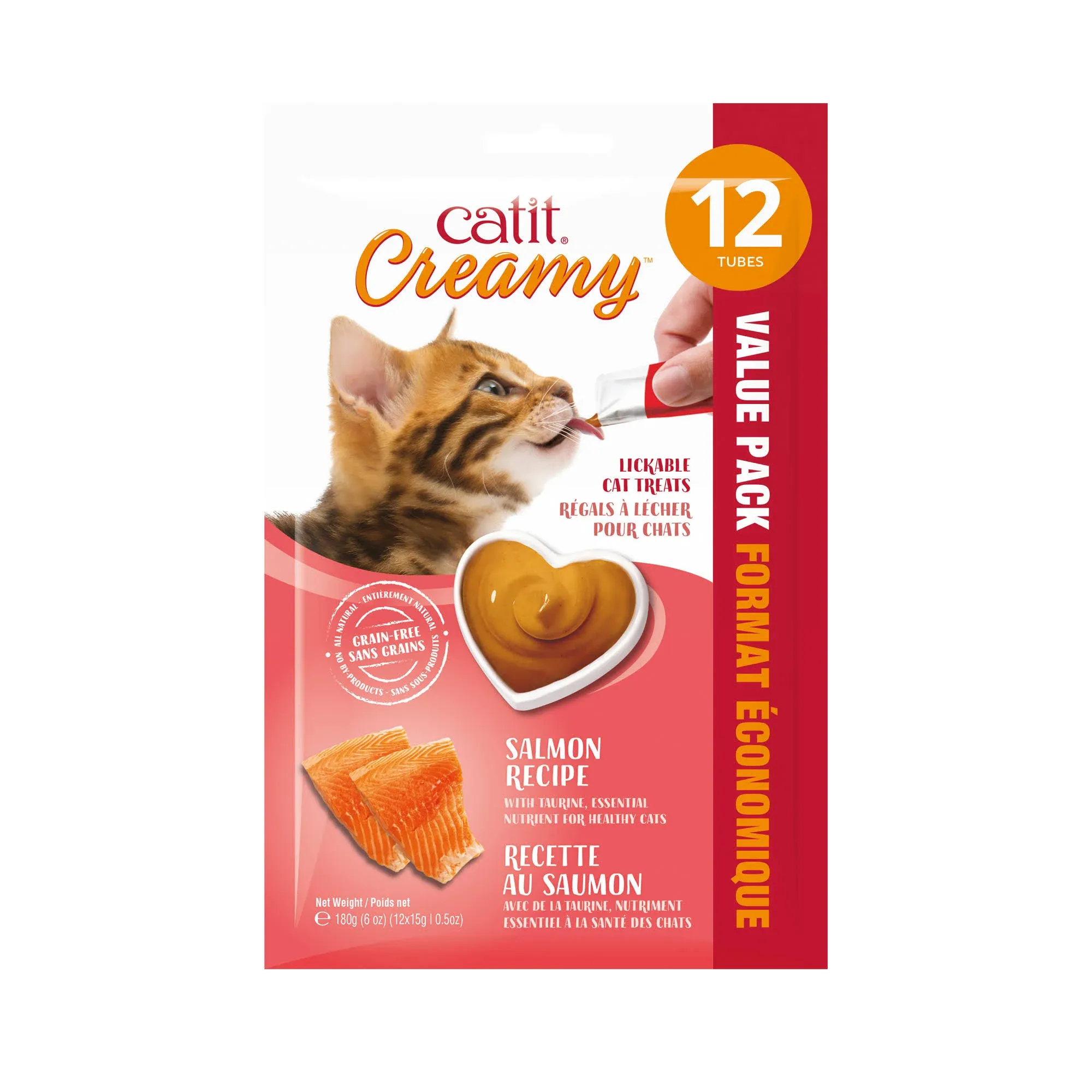 Catit Creamy Lickable Treats Salmon (12-Pack)