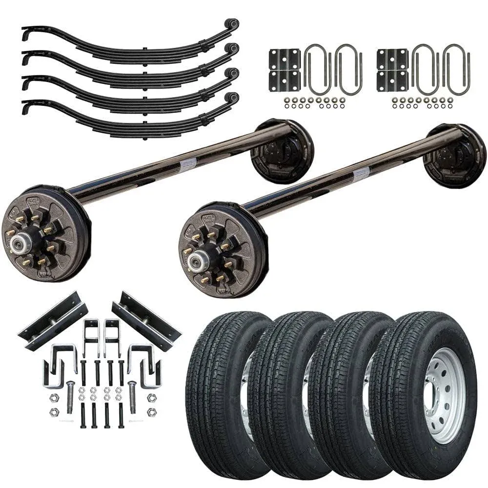 The Trailer Parts Outlet - 7000 lb Heavy Duty Tandem Axle TK Trailer Kit - 14K ...