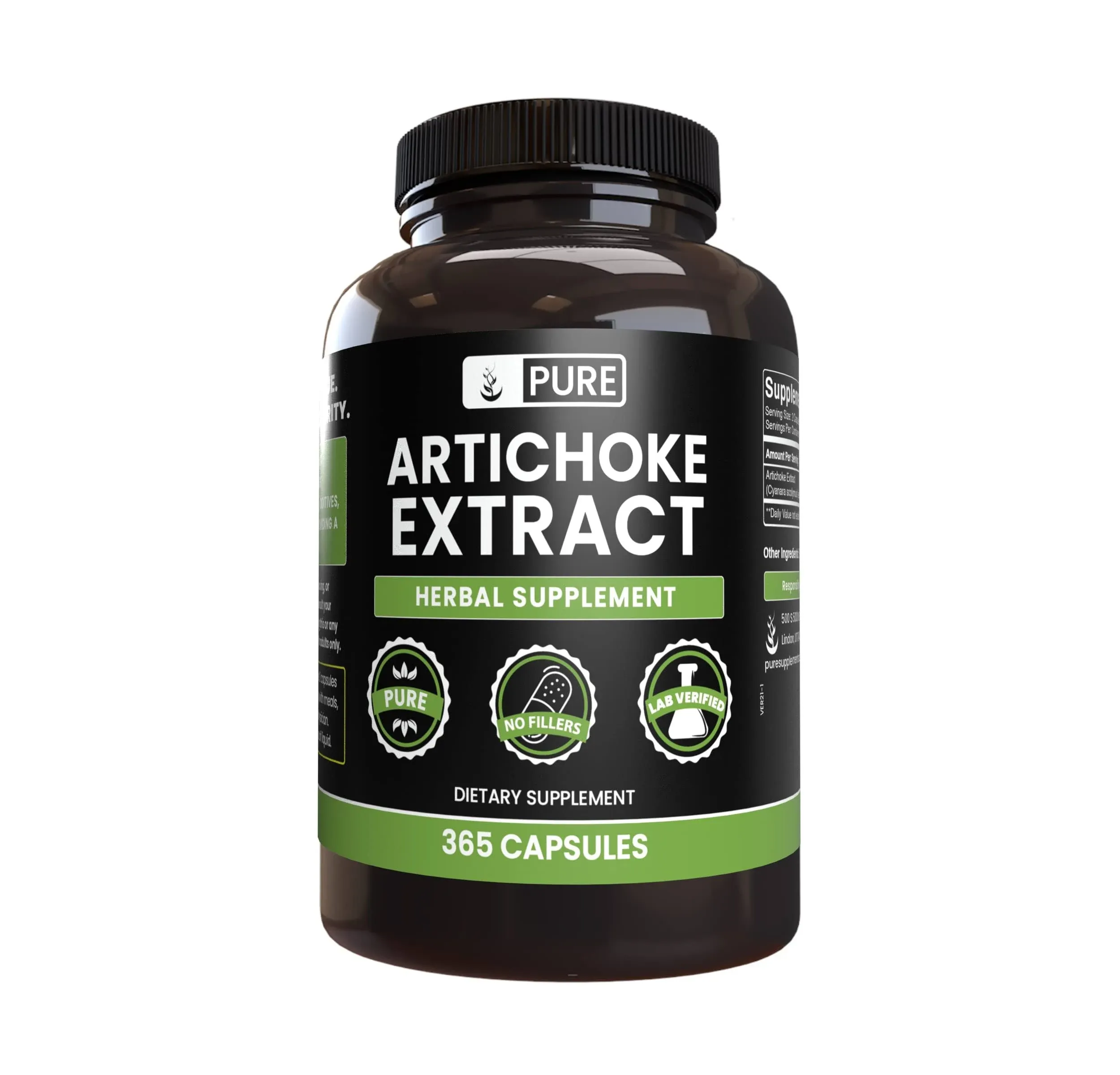 Pure Original Ingredients Artichoke Extract 365 Capsules