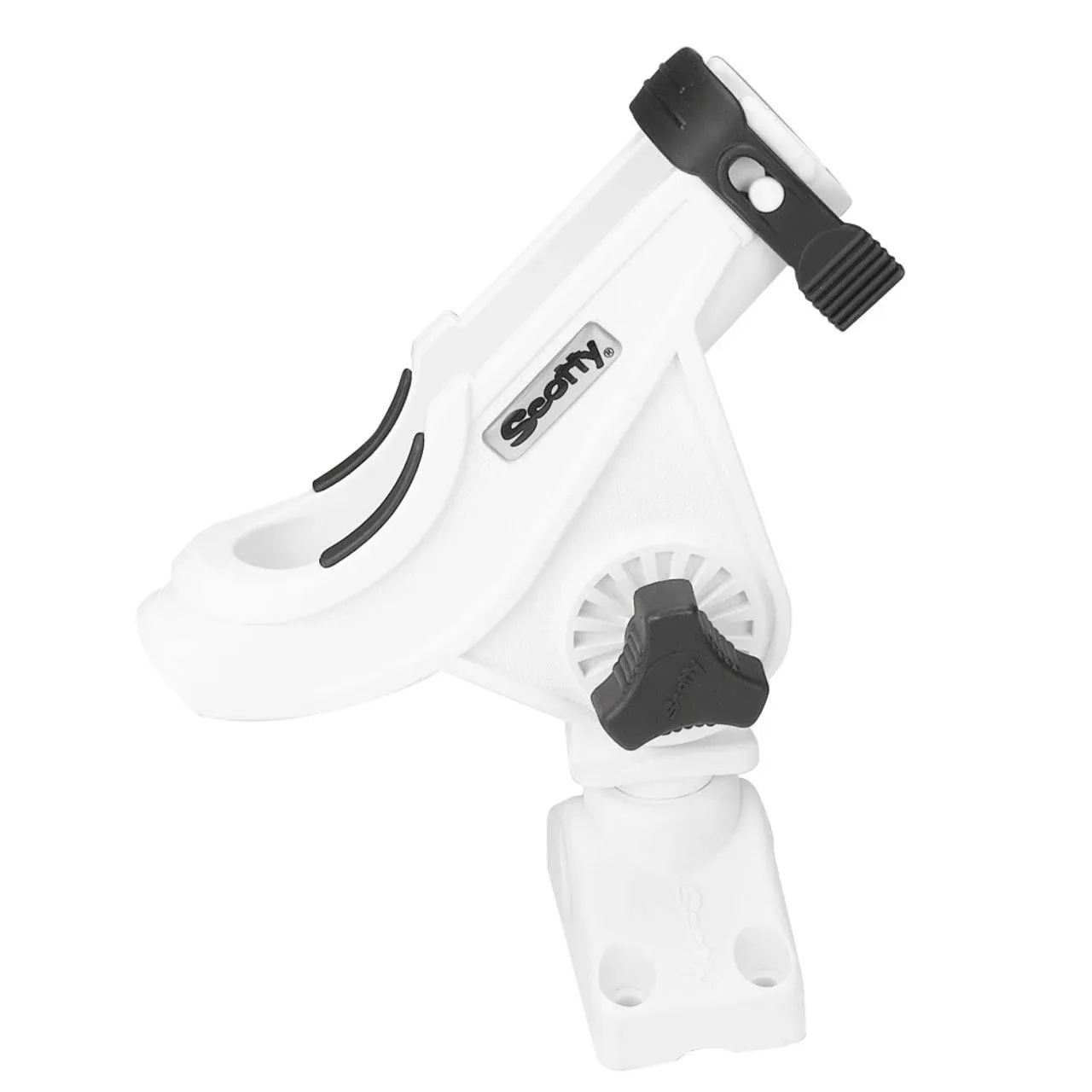 Scotty 280 Bait Caster/Spinning Rod Holder -241 Deck/Side Mount/White