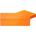 Pipilo Press 50 Pack #10 Orange Business Envelopes with Square Flap for Mailing, Shipping Supplies (4 1/8 x 9 1/2 In)