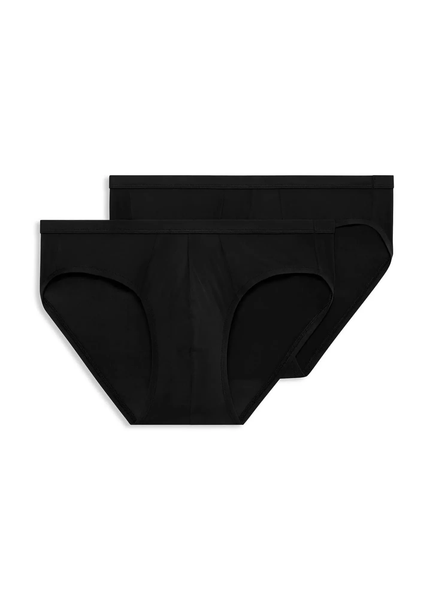 Jockey Men's Elance Microfiber Bikini - 2 Pack Black