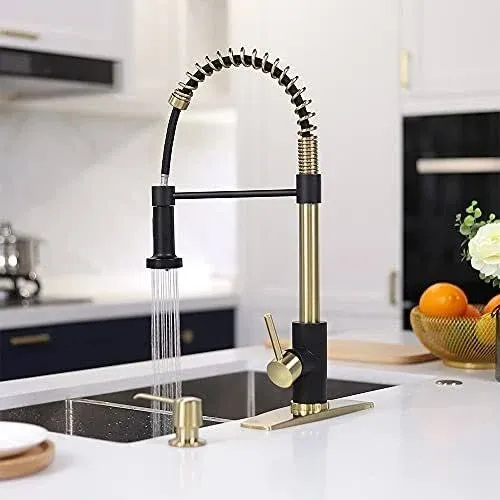 FORIOUS Kitchen Faucet Pull Down Sprayer Commercial rv Sink Single Handle