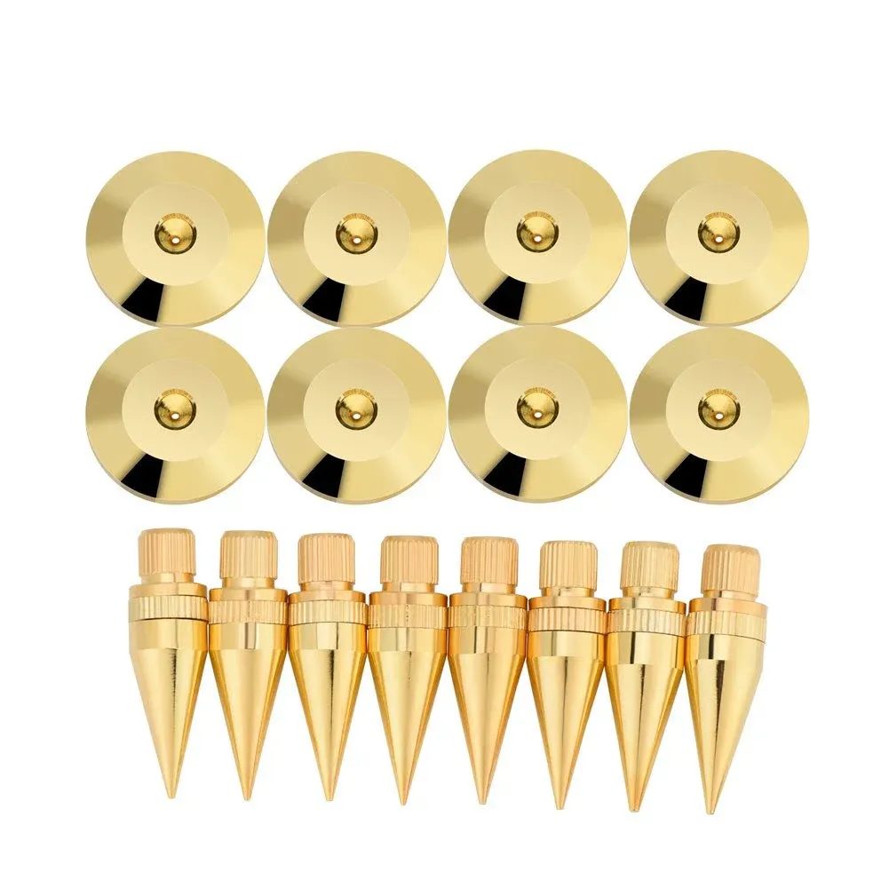 8 Pairs Speaker Spike Pad Kit 6 x 36mm Copper Speaker Spike Isolation Stand w...