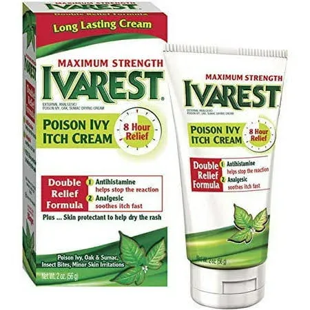 Ivarest Maximum Strength Poison Ivy Itch Cream By Blistex 2 oz, Exp: 08/2024