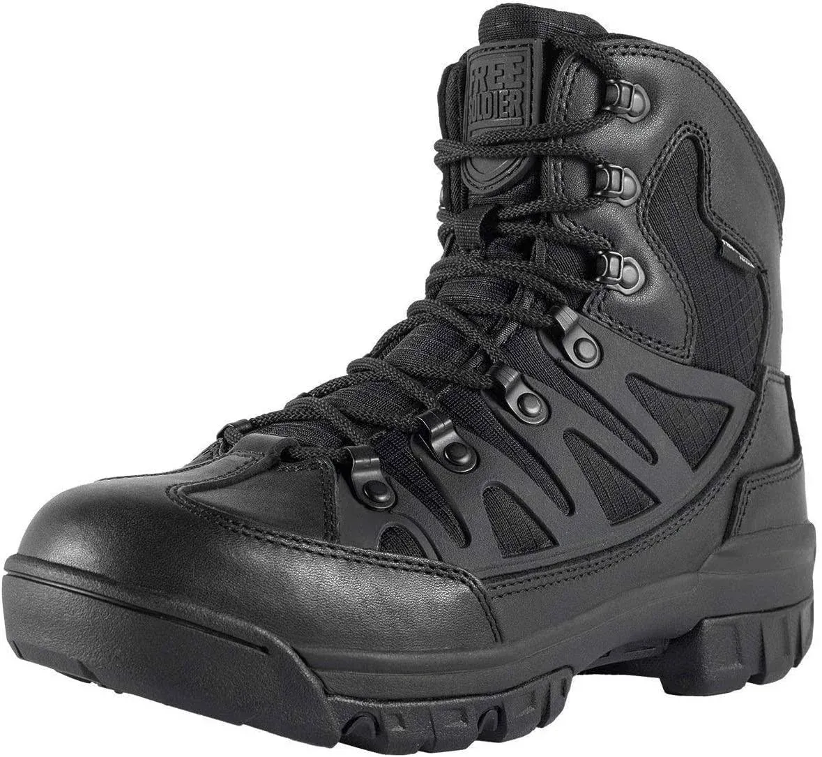 FREE SOLDIER Men's Waterproof Tactical Hiking Boots Military Work Boots Combat Boots