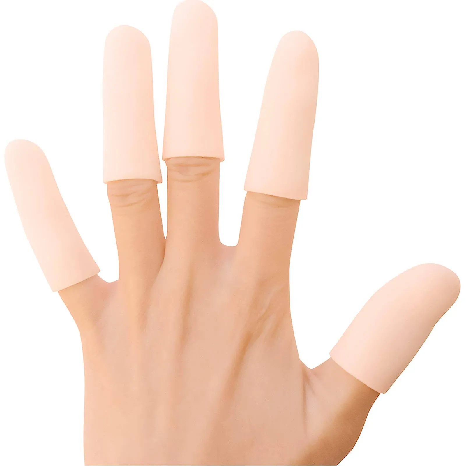 Jkcare 12 Pack Gel Finger Caps, Silicone Finger Protectors Sleeves - Covers to ...