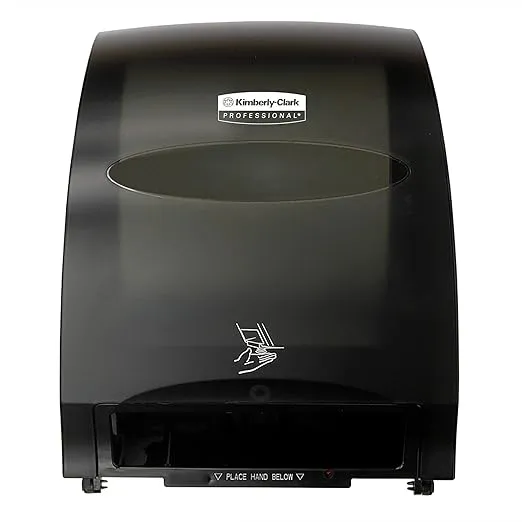 Kimberly-Clark Professional™ Automatic Hard Roll Towel Dispenser (48857), Smoke (Black), 12.70" x 15.76" x 9.57" (Qty 1)