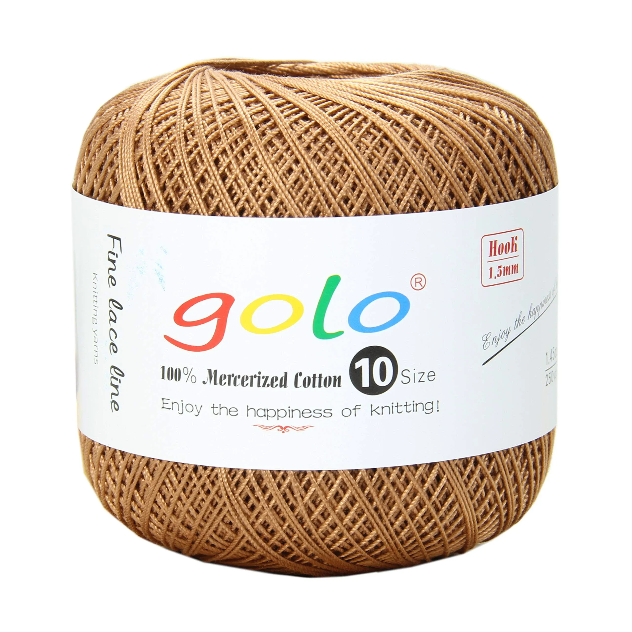 Golo Crochet Thread Size 10 for Hand Knitting Crochet Yarn for Crocheting (Bronze ...