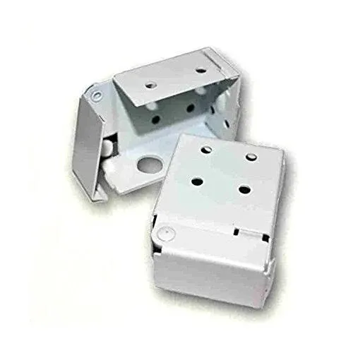 Low Profile Box Mounting Bracket Set for Window Blinds - White