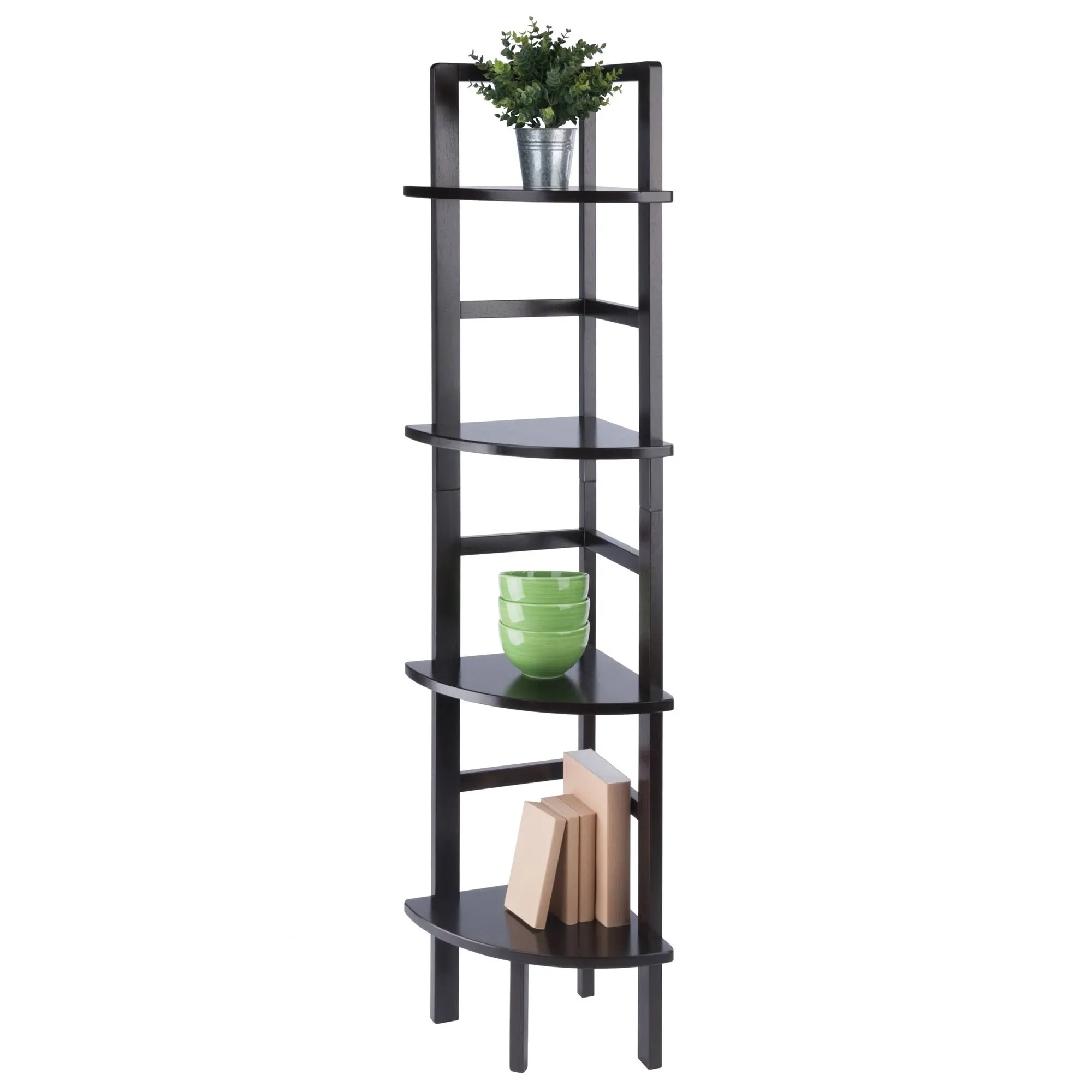 Winsome Aiden Corner Transitional Solid Wood Baker's Rack in Coffee - Transitional - Baker's Racks - by Homesquare | Houzz