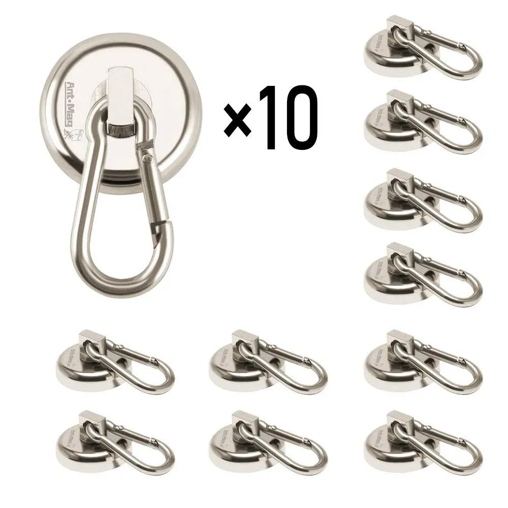 Ant Mag - Carabiner Magnetic hooks 80LBS Heavy Duty Neodymium Magnet carabine...