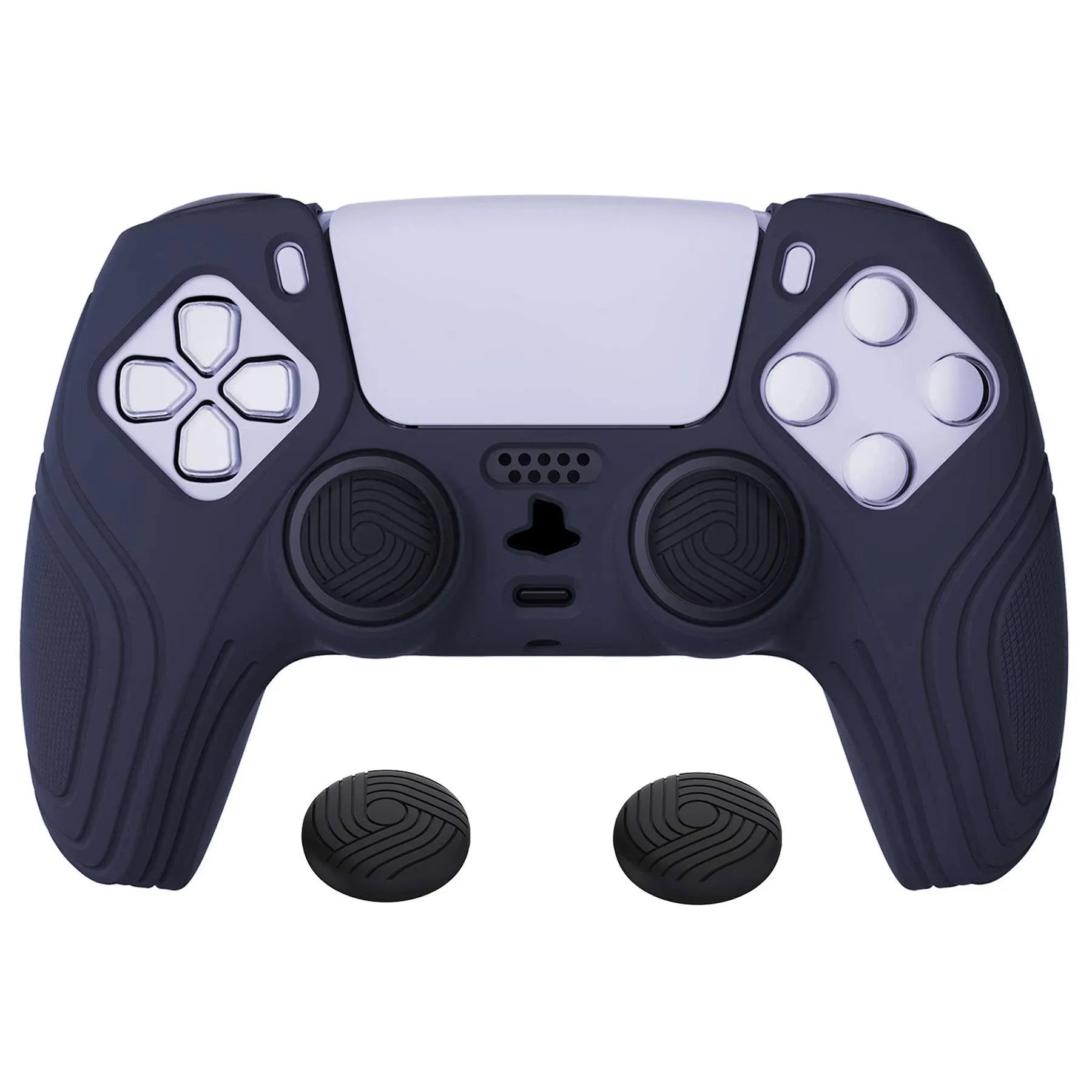 PlayVital PS5 Controller Midnight Blue Anti-Slip Protective Silicone Skin - Samurai Edition