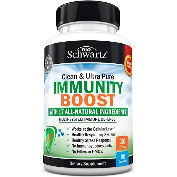 Immune Support Supplement with Vitamin C 1000mg Zinc Elderberry Extract, 90 ct