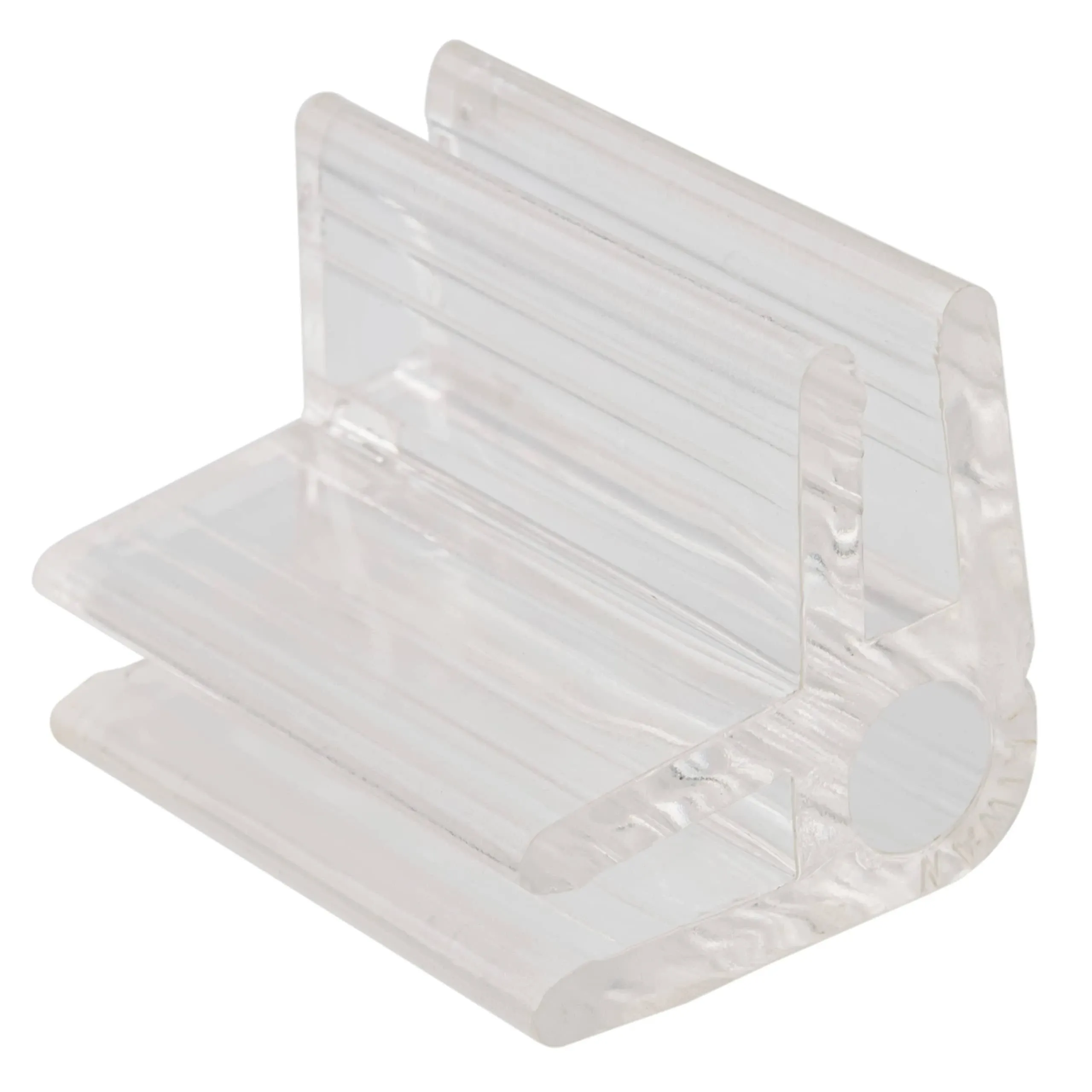 Clear Plastic 2-Way 90 Degree Glass Display Connector Joiner | 1" X 1-1/4" | Pack of 2