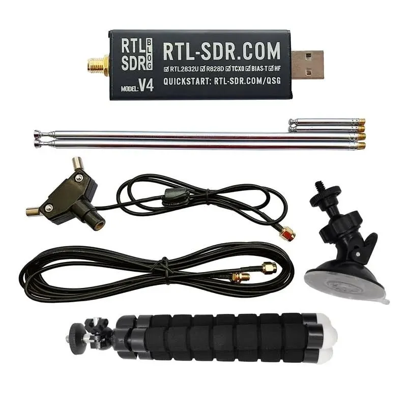 RTL-SDR Blog V4 R828D RTL2832U 1PPM TCXO HF Bias Tee SMA Software Black