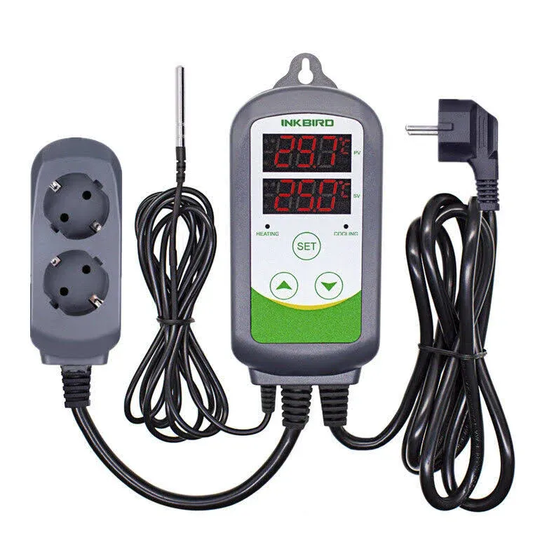 Inkbird ITC-308EU Digital Temperature Measurement, Plug-In Thermostat, Temperature Controller, Fahrenheit, Celsius, Relay Control Sensor