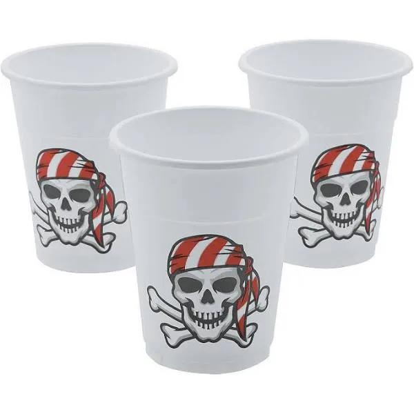 Disposable Plastic Pirate Cups (50 Pc) - 50 Pieces