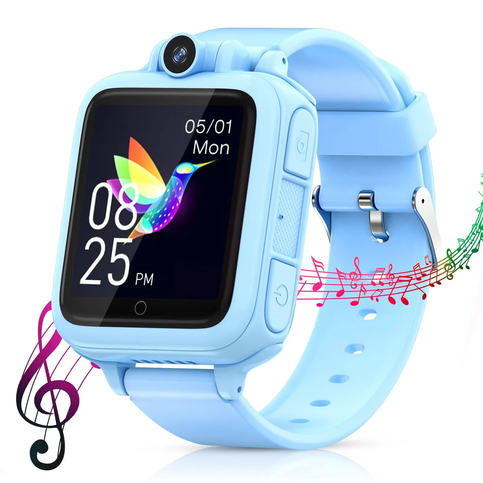 Smart Watch for Kids Boys with 14 Games HD Camera Touch Screen Alarm Music Player Calculator Video & Audio Recording, Birthday Toys for 4-12 Years Old Boys, Blue