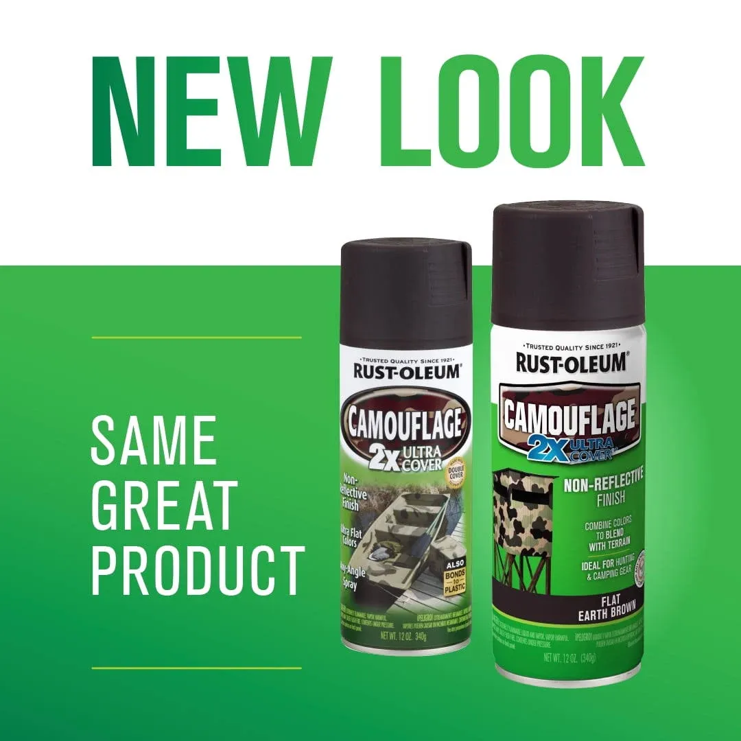 Rust-Oleum 12 oz Camouflage 2X Ultra Cover Non-Reflective Flat Earth Brown Spray Paint - 279178 | Blain's Farm & Fleet