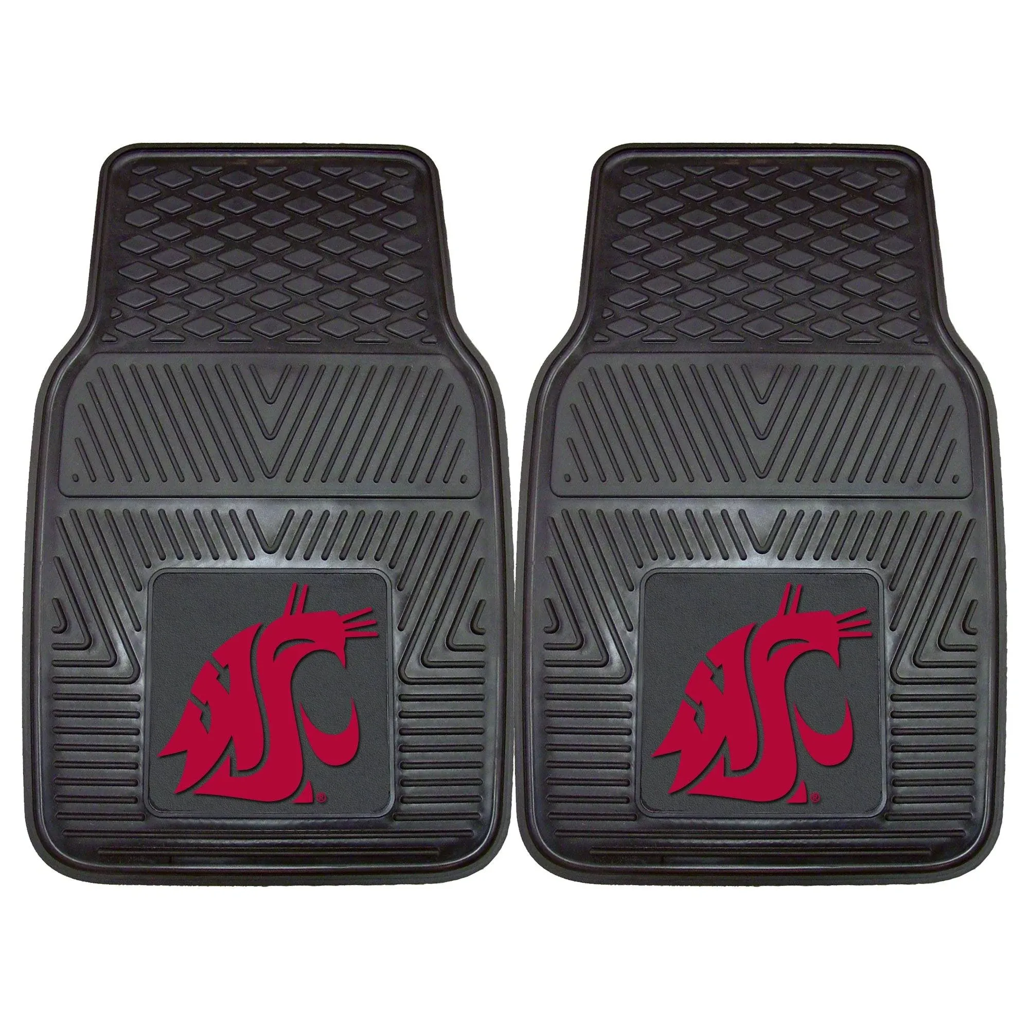 Washington State Cougars 2-piece Heavy Duty Vinyl Car Mat Set