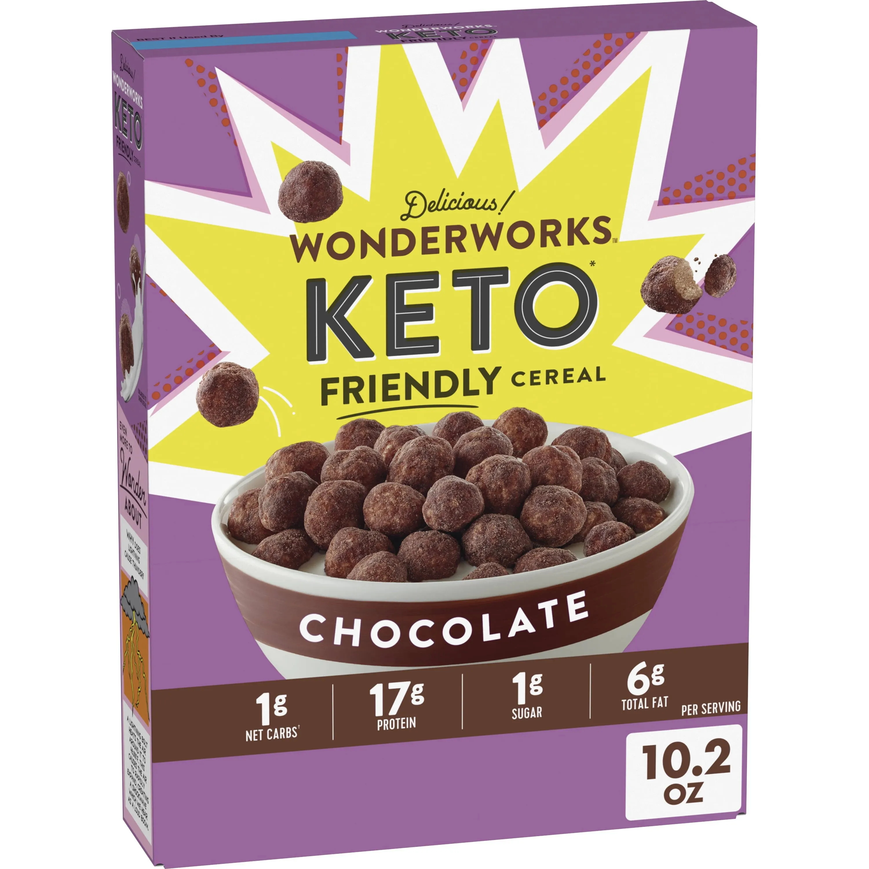 Chocolate Wonderworks Keto Friendly Breakfast Cereal, Keto Friendly Snack, 1g sugar, 10.2 oz