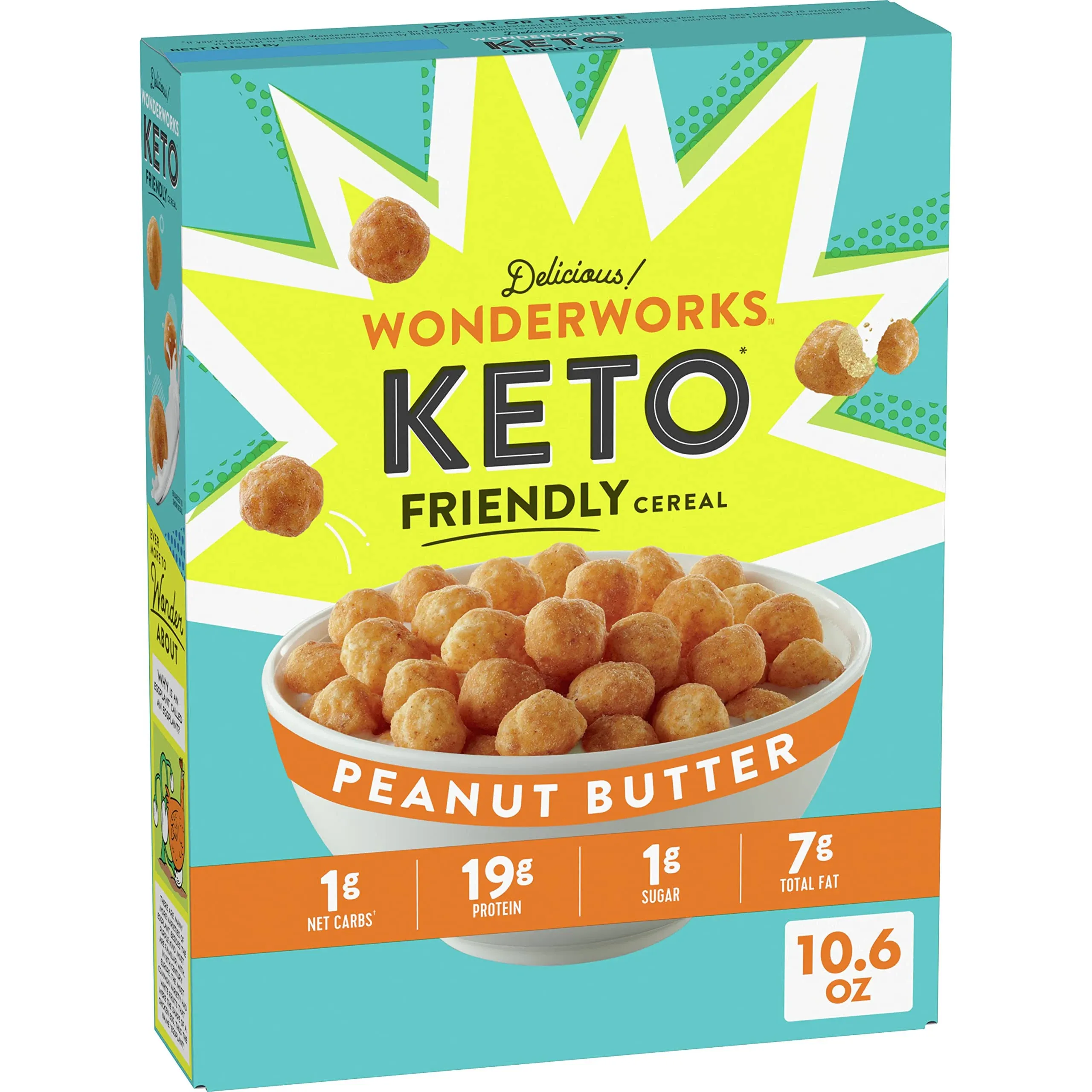 Wonderworks 10.6 oz Keto Friendly Peanut Butter Cereal