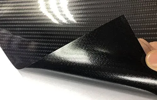 Rockrose High Gloss 7D Black Carbon Fiber Vinyl Wrap 5ft x 20ft, Size: 5' x 20'