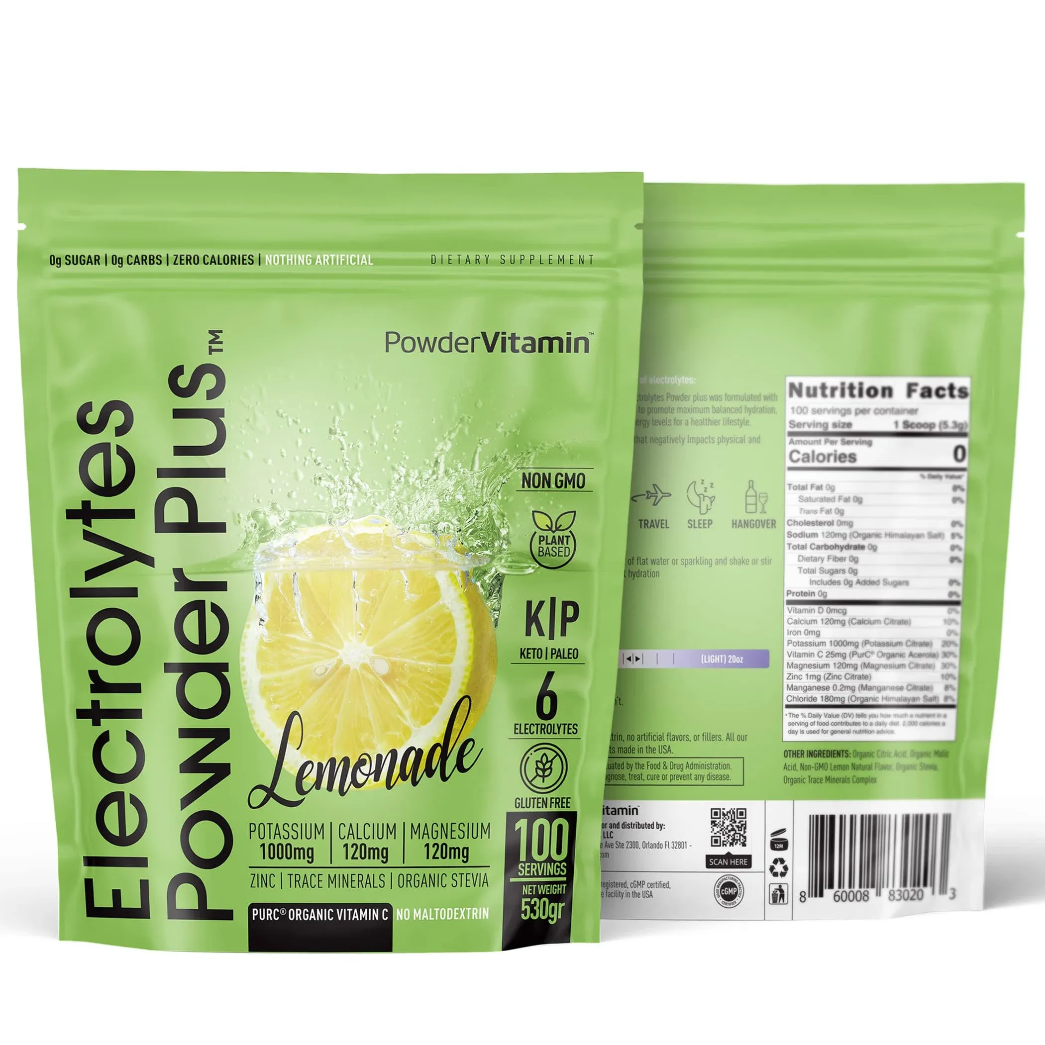 PowderVitamin Electrolytes Powder Plus [Lemonade] 100 Servings