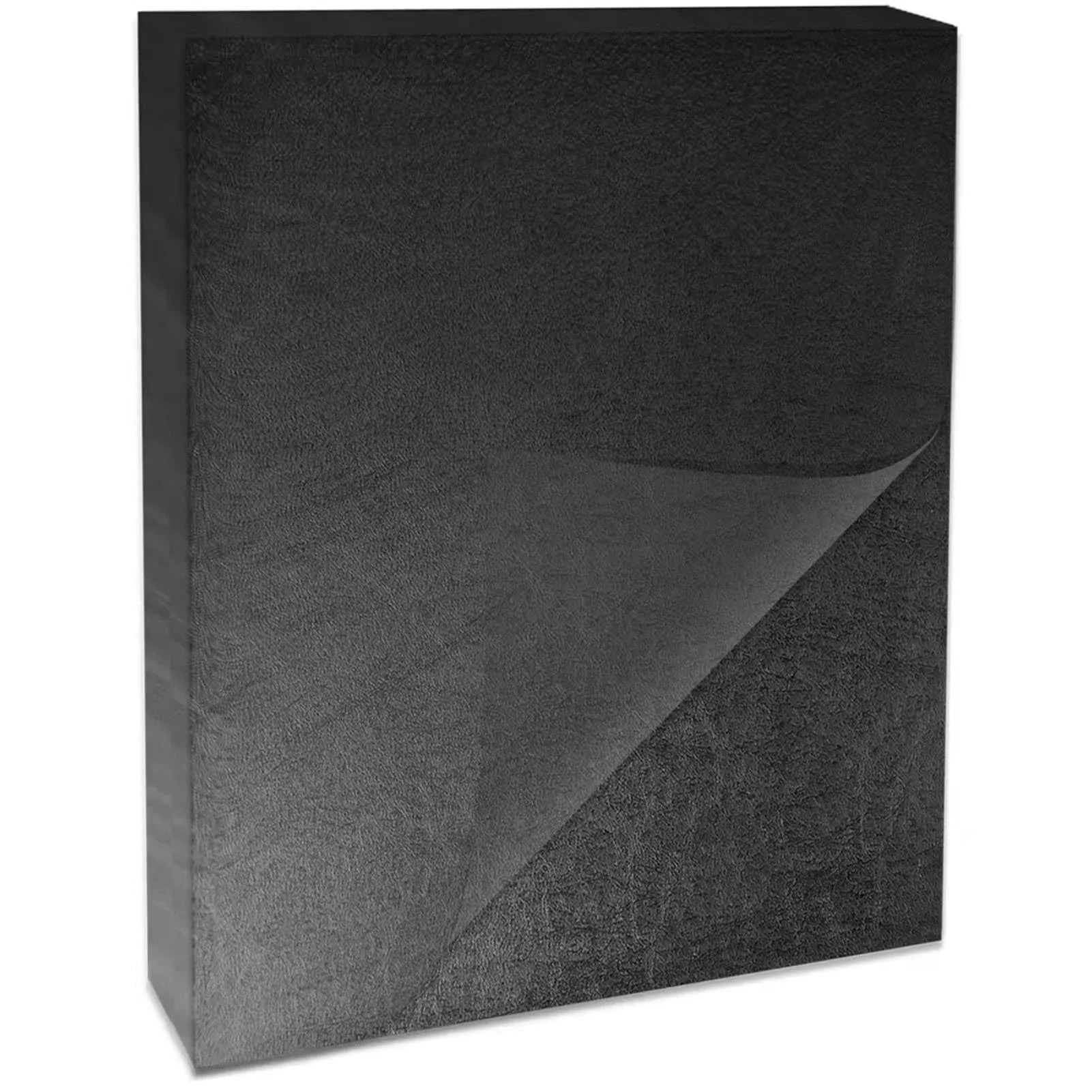 HOUYEE 50 Pack 16 Mil Poly Binding Covers,Leather Grain Poly Binding Presentation Covers,8.5x11 Inches,Letter Size,Black,Square Corners,Un-Punched