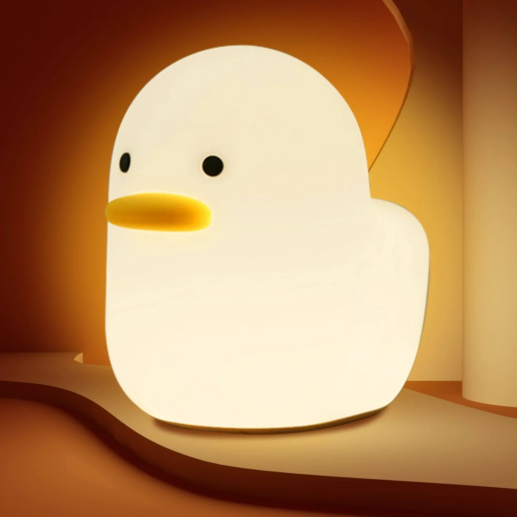 Lightzz Duck Night Light for Kids, Cute Leisure DuckLamp for Nursery, Abs+sil ...