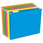 Pendaflex 81672 Glow Hanging File Folders, 1/5 Tab, Letter, Glow Assorted, 25/Box