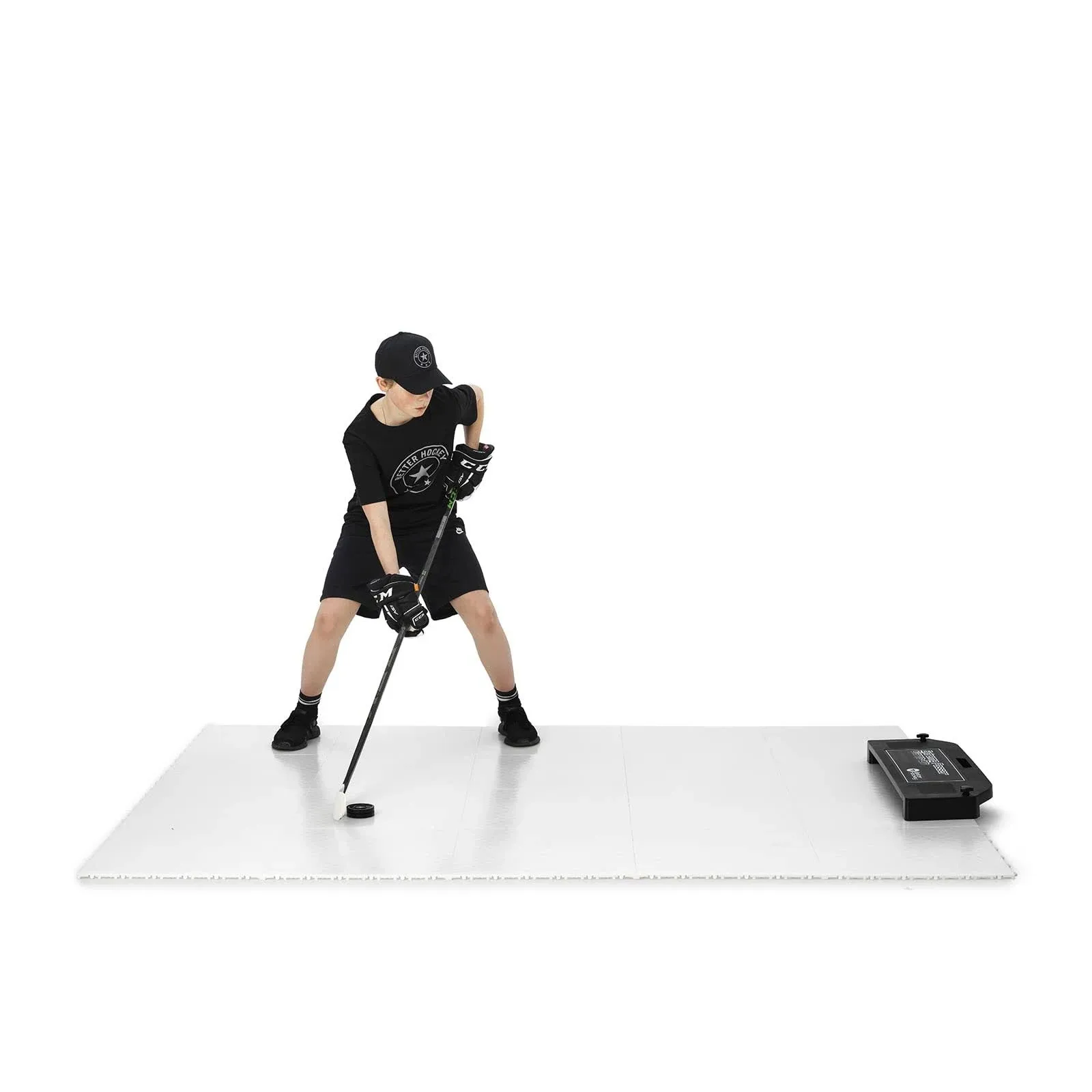 Better Hockey Extreme Dryland Flooring Tiles Passing Kit XL - Awesome Training Aid for Shooting and Stickhandling - Puck Rebounder for One-Timers