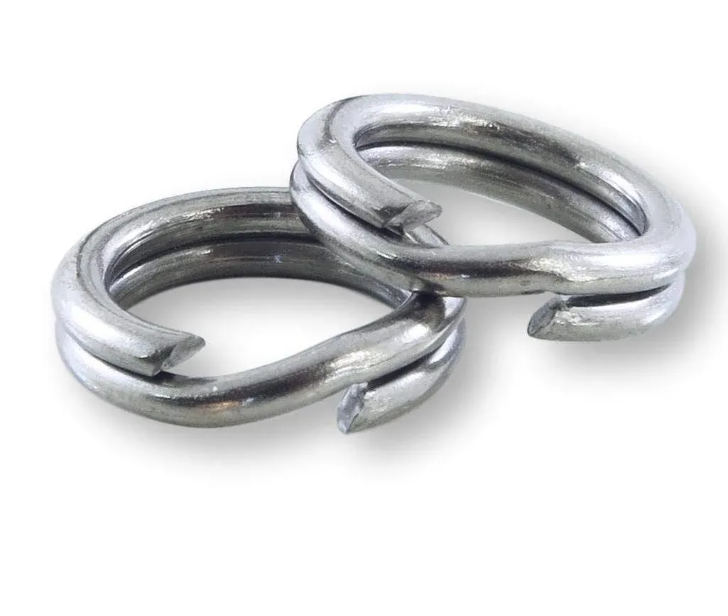 SIZE #2.5 Heavy Duty Stainless Steel Split Rings 100 Count Pack MADE IN USA HD