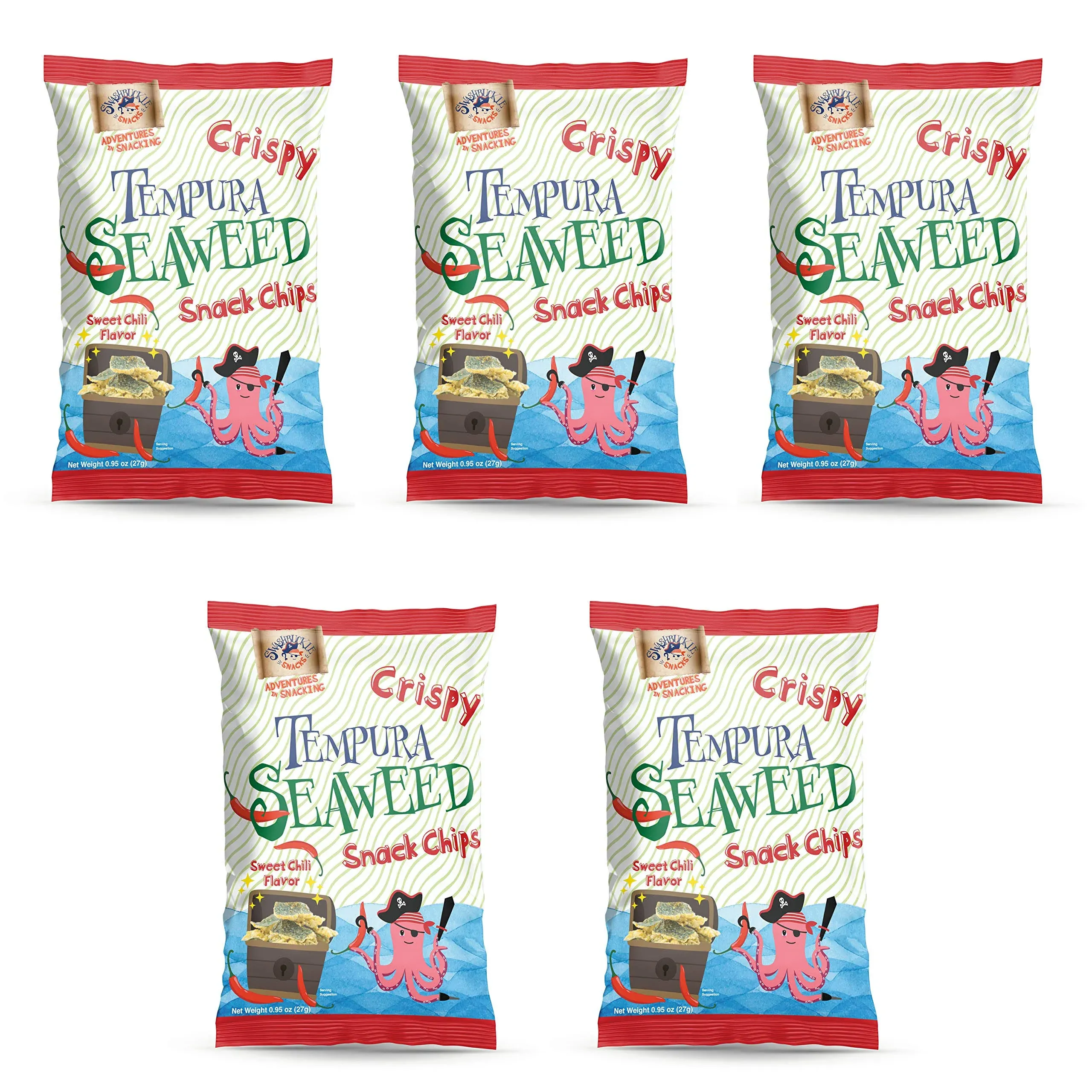 Swashbuckle Snacks Crispy Tempura Calamari Snack Chips Cheese Flavor 5.29oz (150g), Made in Japan, Otsumami