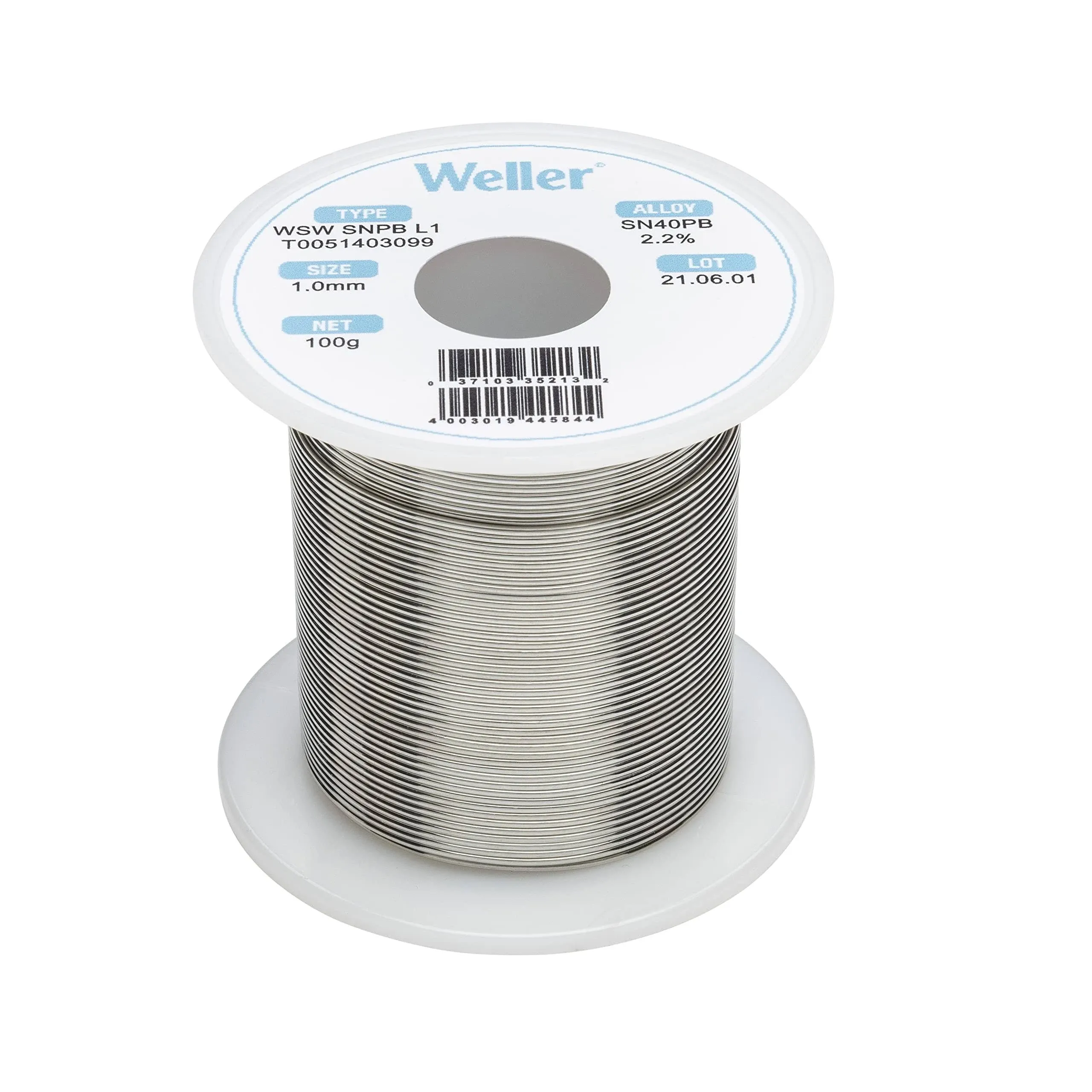 Weller T0051403099 WSW SNPB L1 Solder Wire, 1,0mm, 100g