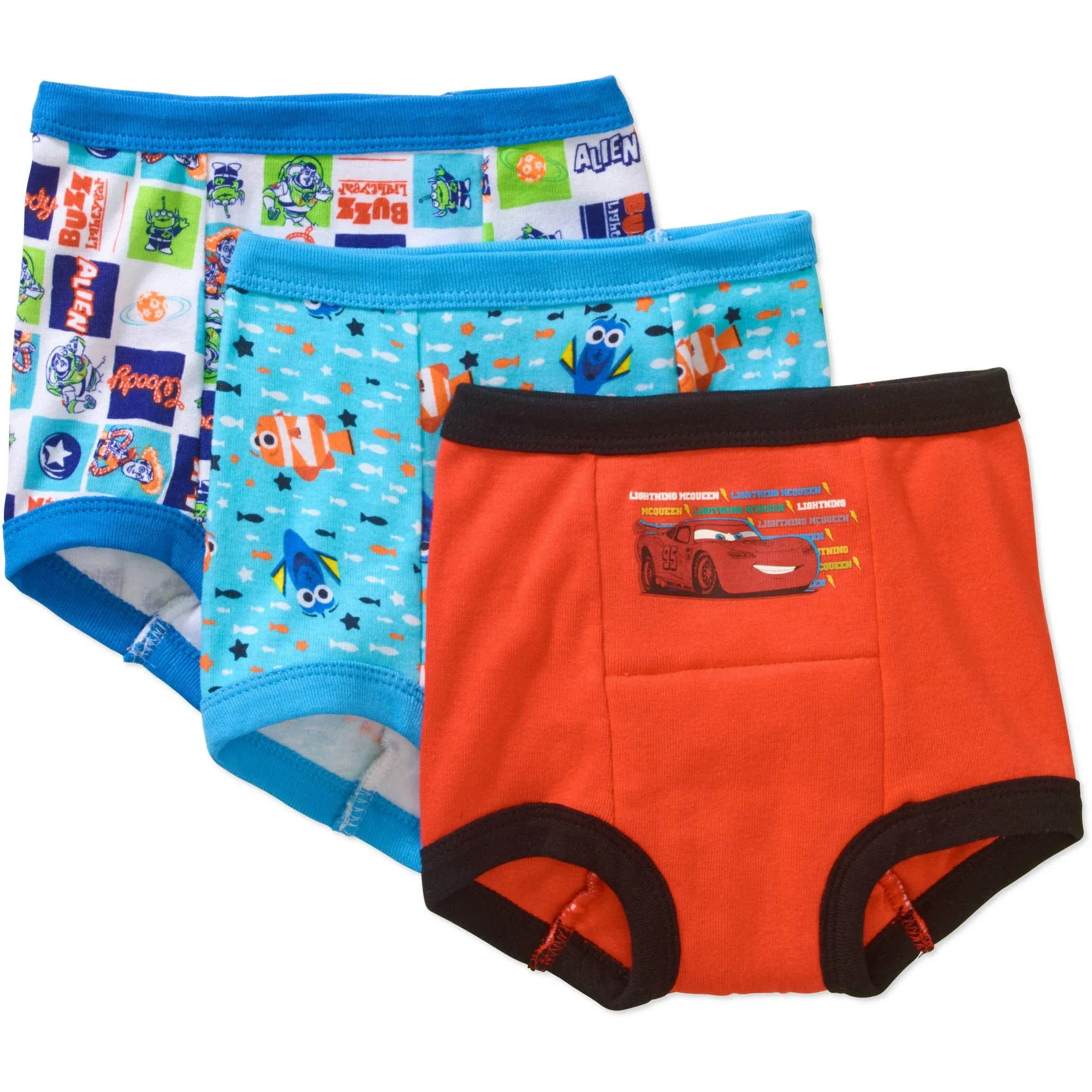 Disney Boys&#039; Cars Toy Story Nemo 3 Pack Training Pant