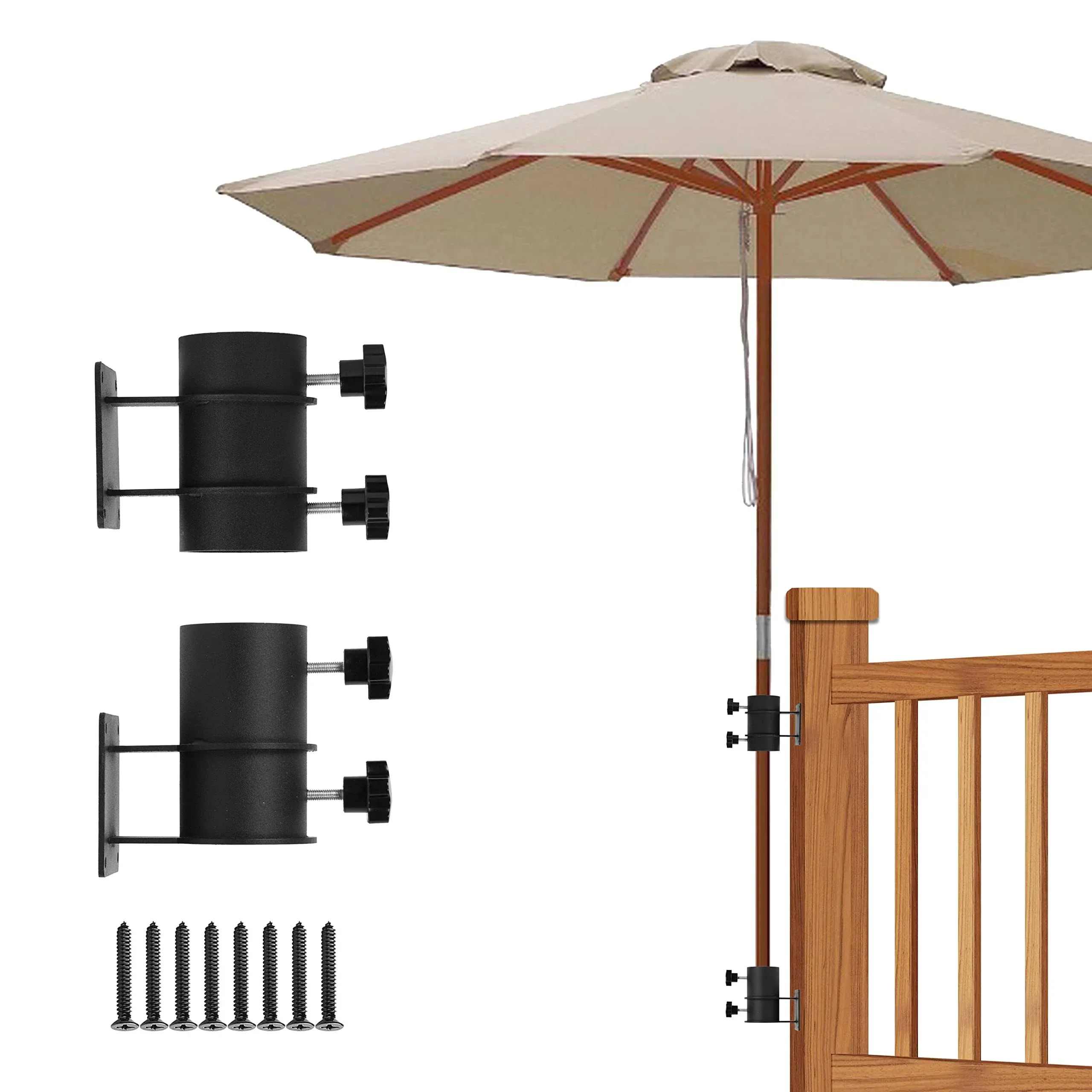 Meruzy Patio Umbrella Holder, Stainless Steel Outdoor Umbrella Base Umbrella ...