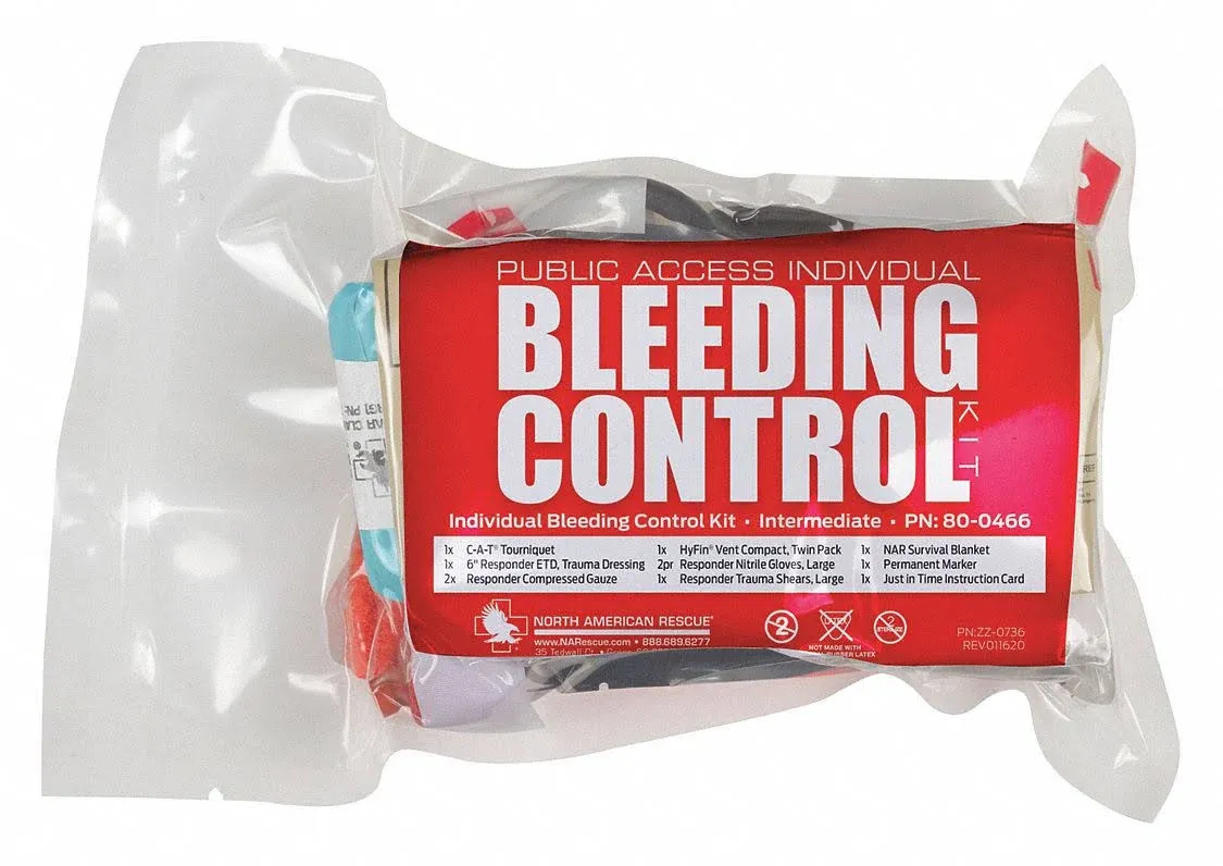 North American Rescue 80-0466 Bleeding Control Kit, Red