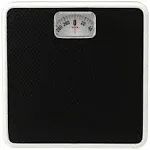 Taylor 9.8 x 9.8 300 lb Analog Dial Bathroom Scale with Dial Display Black