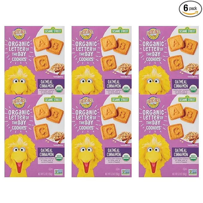 Earth's Best Organic Sesame Street Letter of the Day Vanilla Cookies