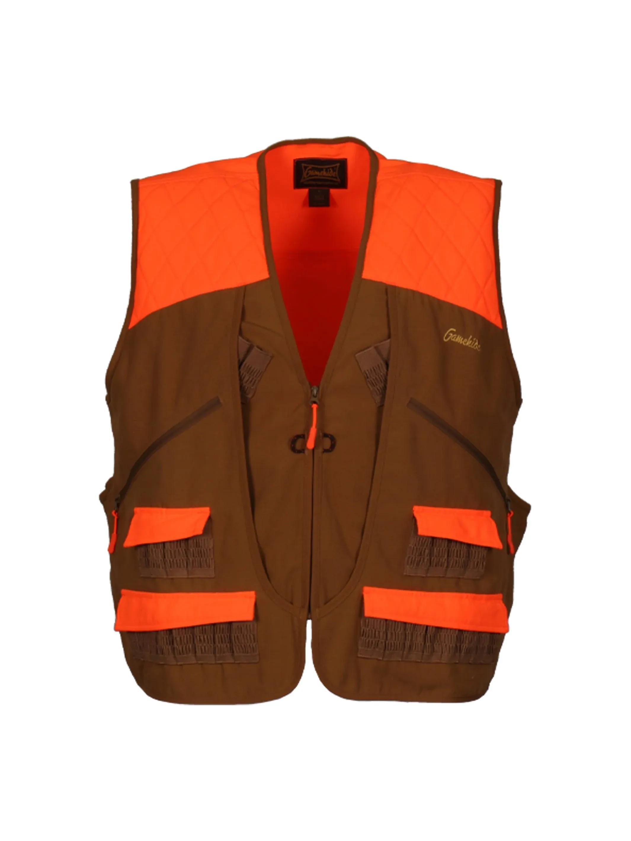 Gamehide Chukar Upland Pheasant Quail Hunting Vest Orange Front and Rear Loading