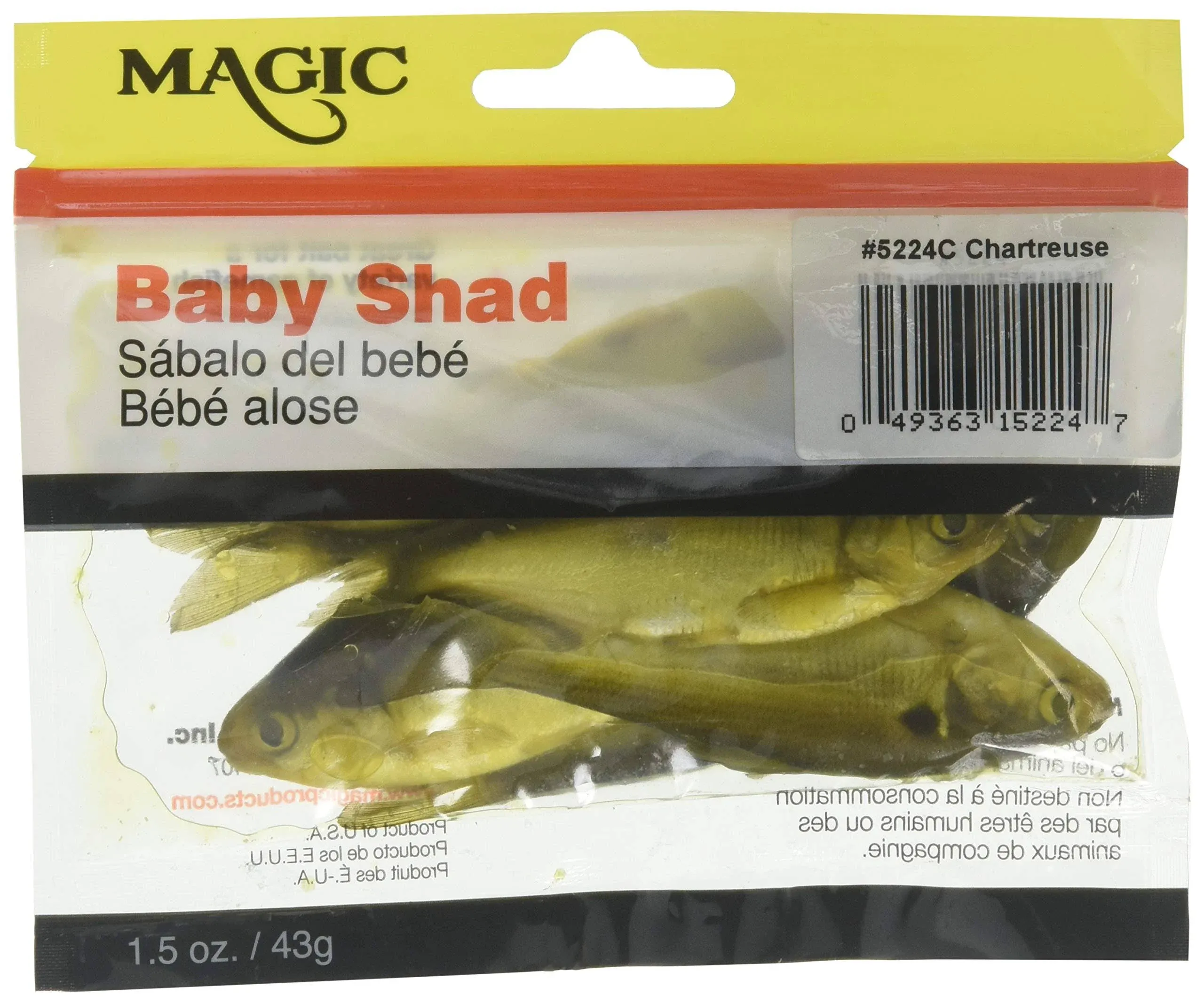 Magic 5224C Preserved Shad 1 1/2oz Bag Chartreuse