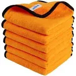 MR.SIGA Professional Premium Microfiber Towels for Household Cleaning, Dual-Sided Car Washing and Detailing, 15.7 x 23.6 inch, 6 Pack