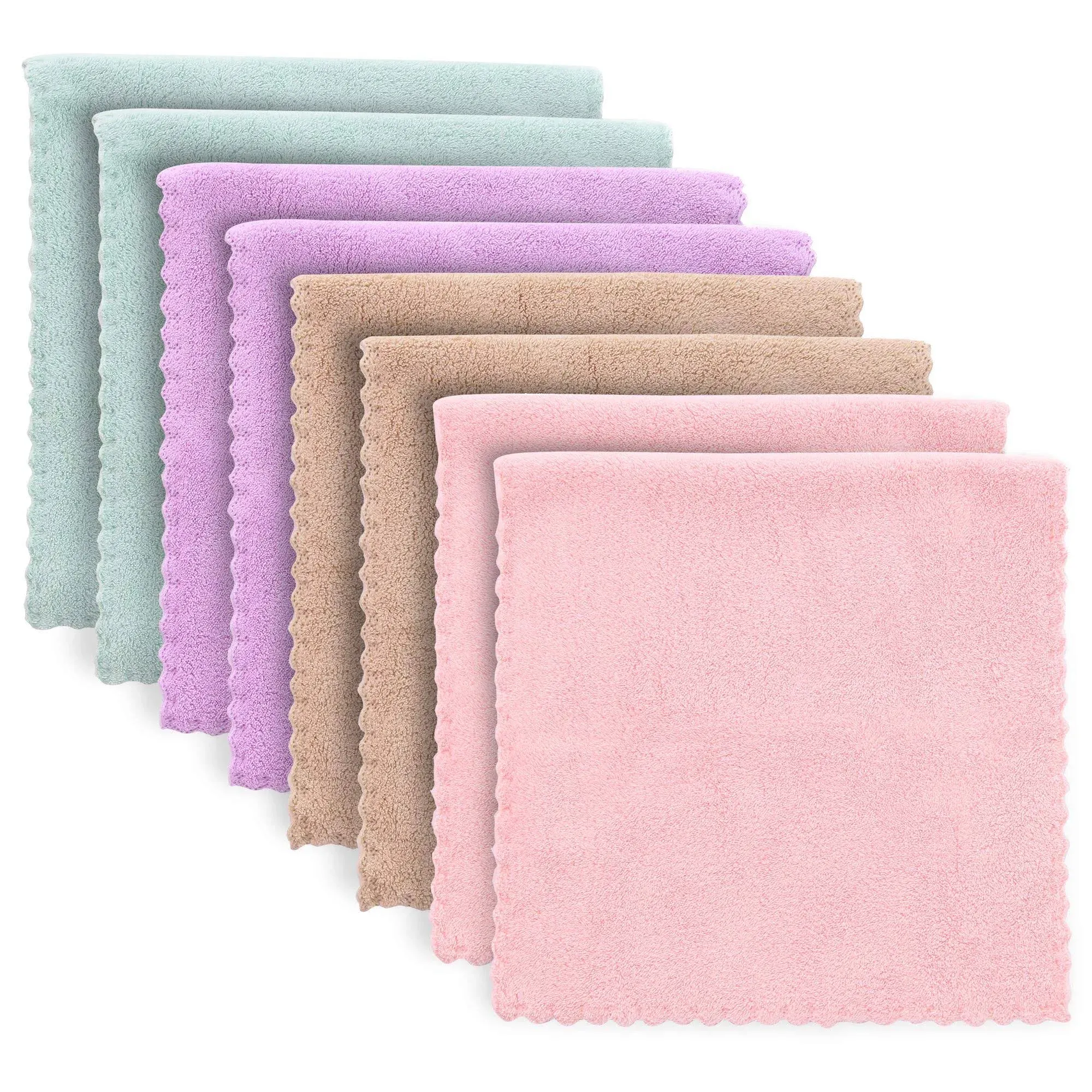 Super Soft Burp Cloths 8 Pack - Thick Baby Washcloths - Extra Absorbent - Perfect Size Large 20" by 10" - Light and Easy to Carry - Milk Spit Up Rag - Burpy Cloths for Unisex, Boy, Girl - Multicolored