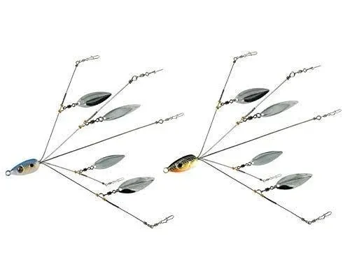 5 Arms Alabama Umbrella Rig Fishing Ultralight Tripod Bass Lures Bait Kit Jun...