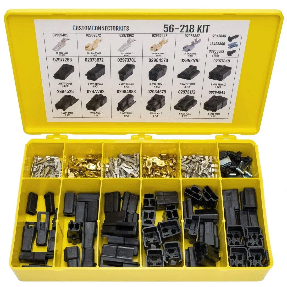 Delphi Packard 56 Series Connector Kit 56-218: Automotive Electrical Connectors 20-14 Gauge 218 Piece Kit